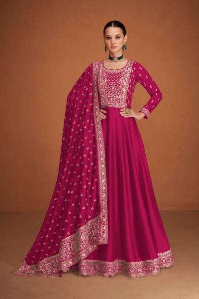 VEERA BY AASHIRWAD CREATION DESIGNER SILK GOWN WHOLESALER IN INDIA